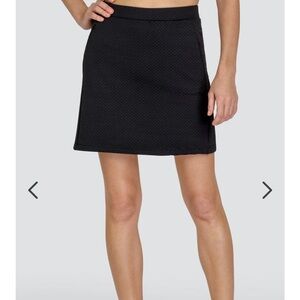 Black Textured Golf Skort by Tail